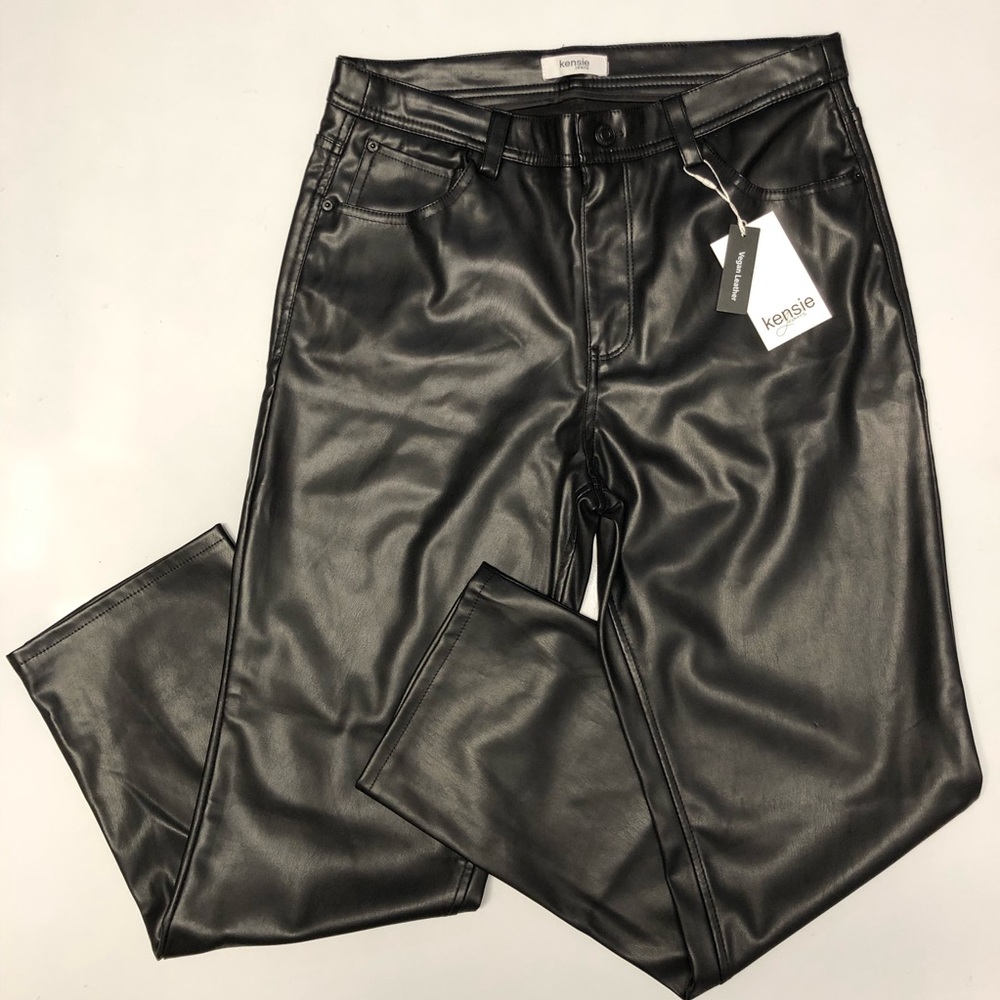 KENSIE jeans High Rise vegan leather pants size. 8/29
